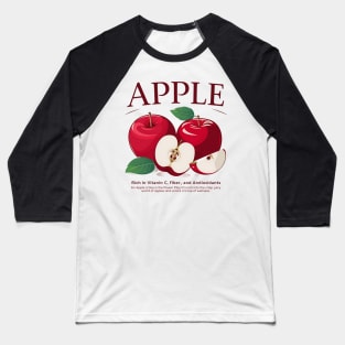 Apple Fruits with Health Benefits Baseball T-Shirt
